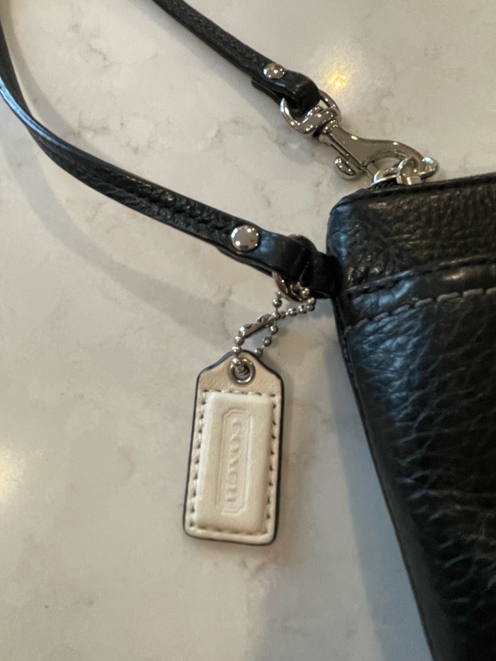 Coach Black Leather Wristlet - Picture 6 of 7